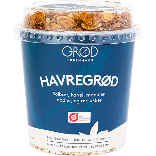 GRØD Havregrød m. solbær, kanel, mandler, dadler Økologisk & rørsukker | 70 g