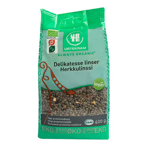 Urtekram Grønne Linser Franske Økologisk | 400 g