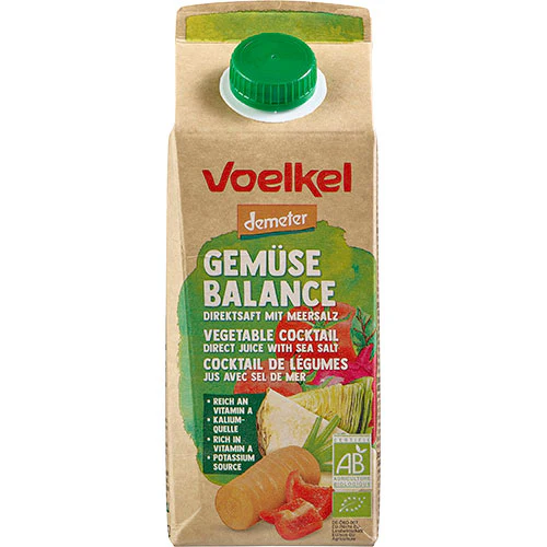 Voelkel Grønsagssaft med tomatsaft og havsalt Demeter Økologisk | 750 ml
