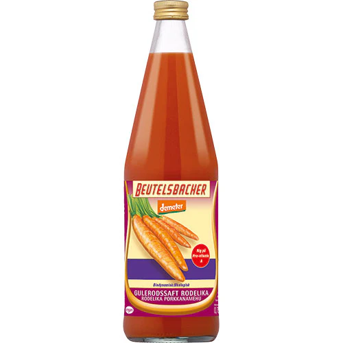 Beutelsbacher Gulerodssaft Rodelika Økologisk Demeter | 750 ml