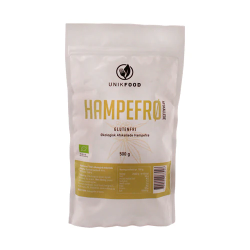Unikfood Hampefrø Afskallede Økologisk | 500 g