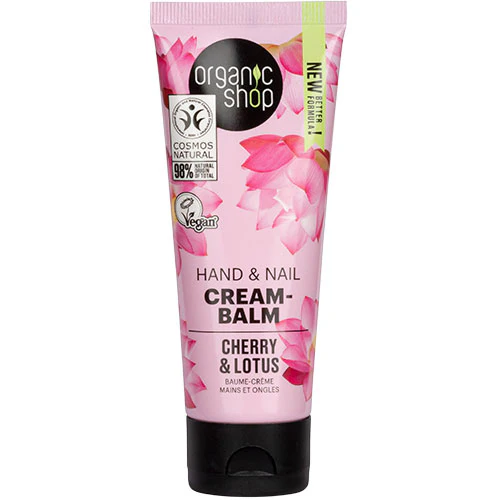 Organic Shop Hand & Nail Cream-Balm Cherry & Lotus | 75 ML