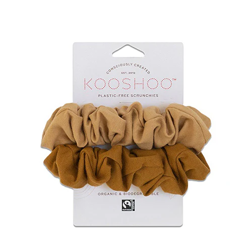 KooShoo Hår Scrunchie Plastfri | Gylden/Sand