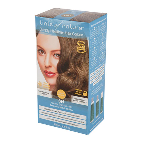 Tints of Nature Permanent Hårfarve | Naturlig Mørk Blond 6N