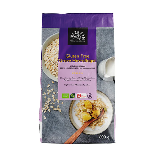 Urtekram Havreflager Grove Glutenfri Økologisk | 600 g