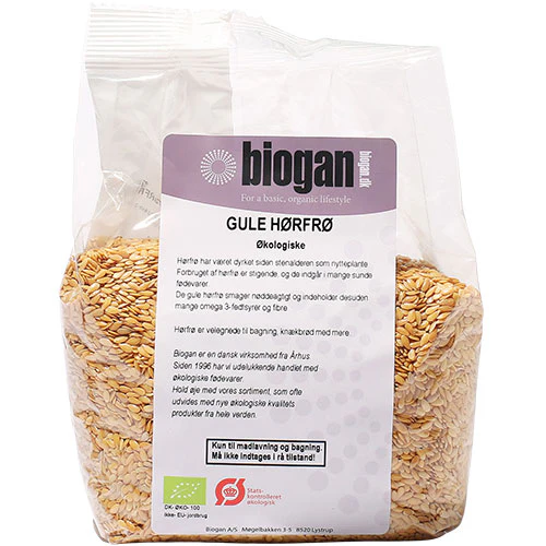 Biogan Økologiske Gule Hørfrø | 500 g