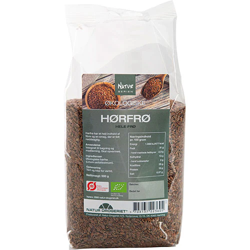 Natur-Drogeriet Hørfrø Hele Økologisk | 500 g
