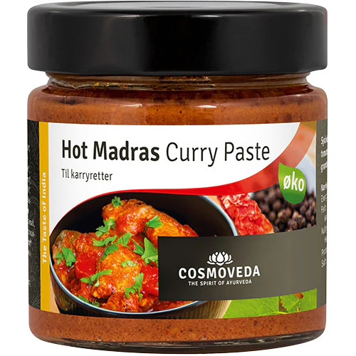 Cosmoveda Hot Madras Curry Paste Økologisk | 175 g
