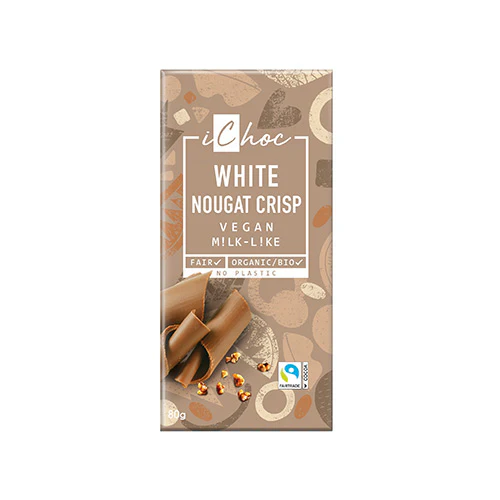 iChoc Chokolade Økologisk | White Nougat Crisp