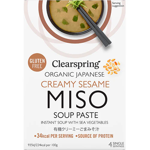 Clearspring Instant Miso Soup Cremet Sesam Økologisk | 60 g