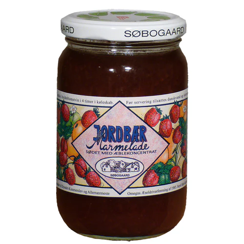 Søbogaard Jordbærmarmelade Sødet M Æbleø | 390 g