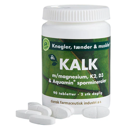 Grønne dfi vitaminer Kalk M. Magnesium, K2, D3 & Spormineraler | 90 tabletter