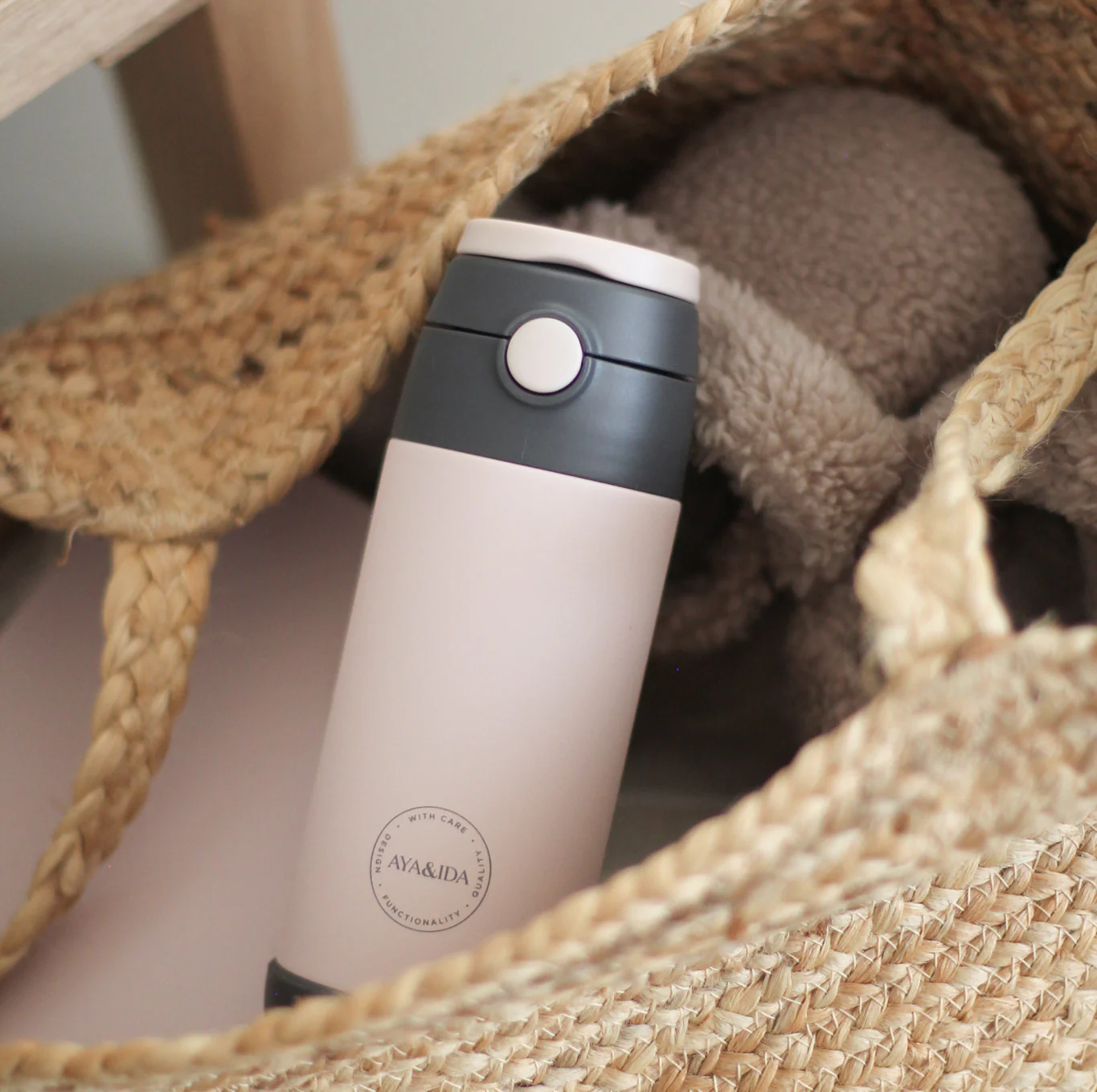 AYA&IDA Kids Straw Bottle | Soft Rose - Image 2