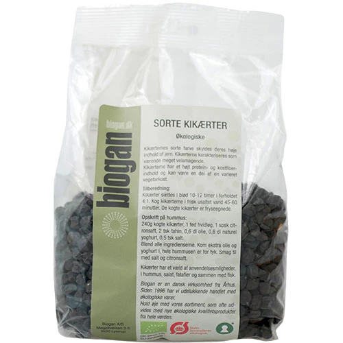Biogan Økologiske Sorte Kikærter | 500 g