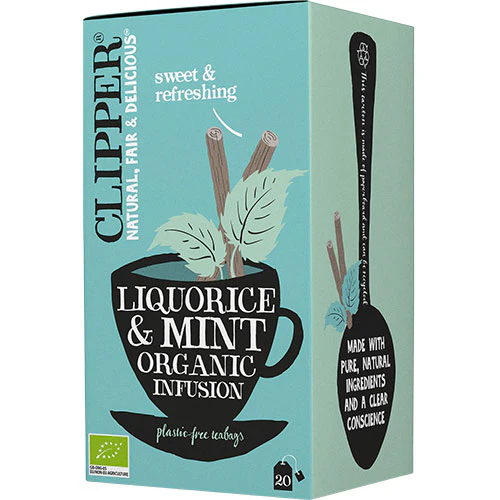 Clipper Lakridsrod & Pebermynte Te Økologisk | 20 breve