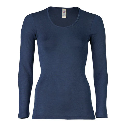 Engel Natur Bluse Merinould & Silke Navy | Str. 34/36