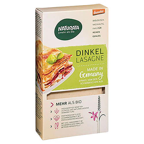 Naturata Lasagne Spelt Hvid Demeter Økologisk | 250 g
