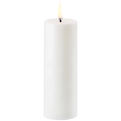 Uyuni lighting LED Bloklys, Nordic White, Smooth, 5x14,5 cm