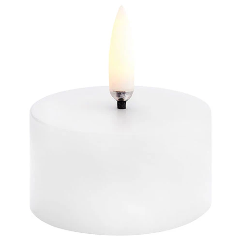 Uyuni lighting LED Bloklys, Nordic White, Smooth, 5x2,8 cm