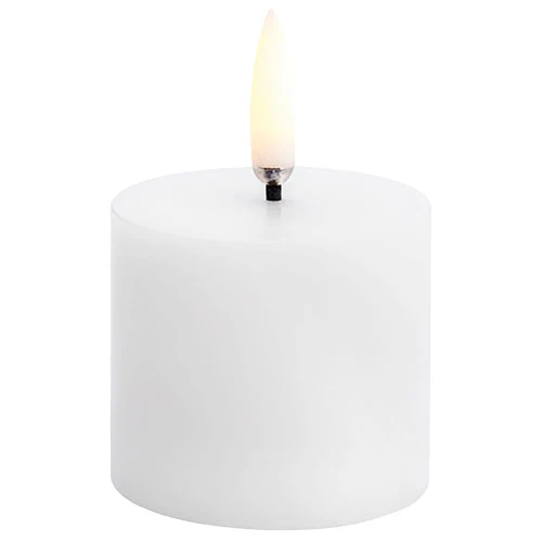 Uyuni lighting LED Bloklys, Nordic White, Smooth, 5x4,5 cm