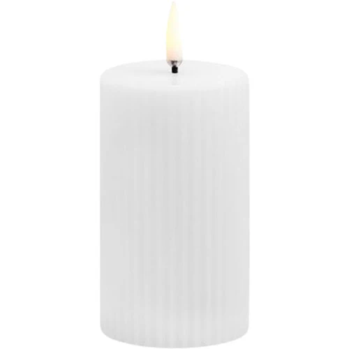 Uyuni lighting LED grooved Bloklys, Nordic White, Smooth, 5,8x10