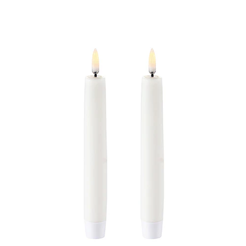 Uyuni lighting LED Kronelys, Nordic White, Smooth, 2-pack, 2,3x15