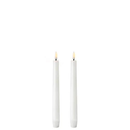 Uyuni lighting LED Kronelys, Nordic White, Smooth, 2-pack, 2,3x20