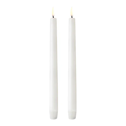 Uyuni lighting LED Kronelys, Nordic White, Smooth, 2-pack, 2,3x25