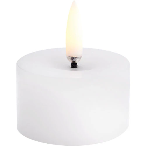 Uyuni lighting LED melted Bloklys, Nordic White, Smooth, 5x2,8 cm