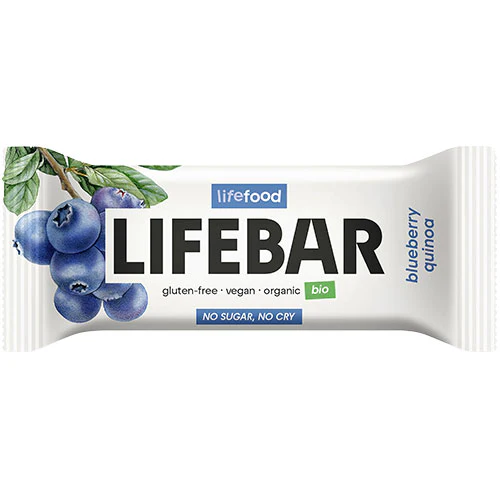 Lifebar Blåbær Quinoa Raw Økologisk | 40 g