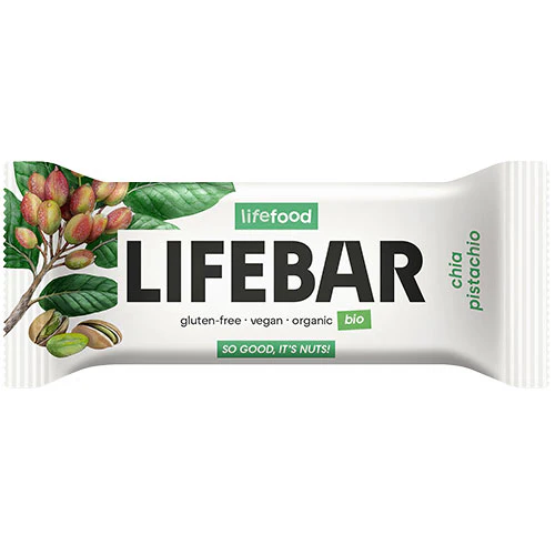Lifebar Chia Pistacie Raw Økologisk | 40 g