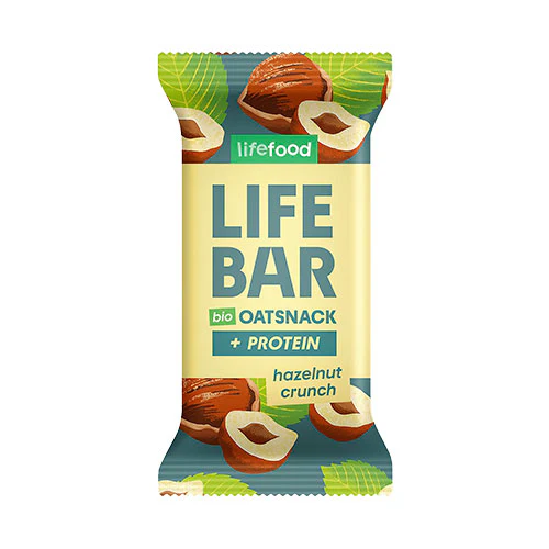Lifebar Havre Snack Protein Hazelnut Crunch Økologisk | 40 g