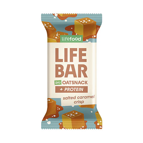 Lifebar Havre Snack Protein Salted Caramel Crisp Økologisk | 40 g
