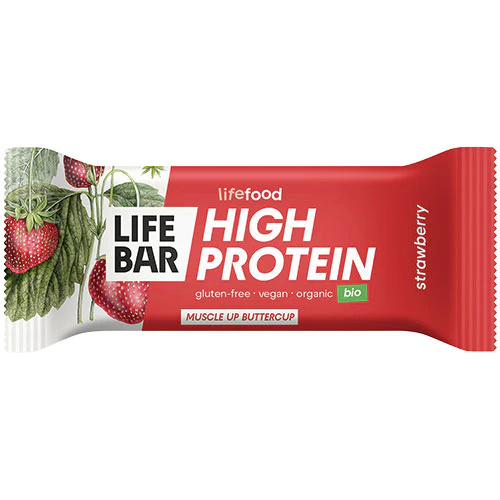 Lifebar Proteinbar M. Jordbær Økologisk | 40 g