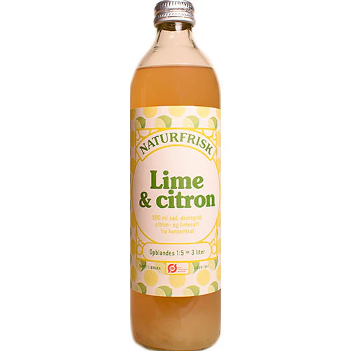 Naturfrisk Lime & Citron saft Økologisk | 500 ml