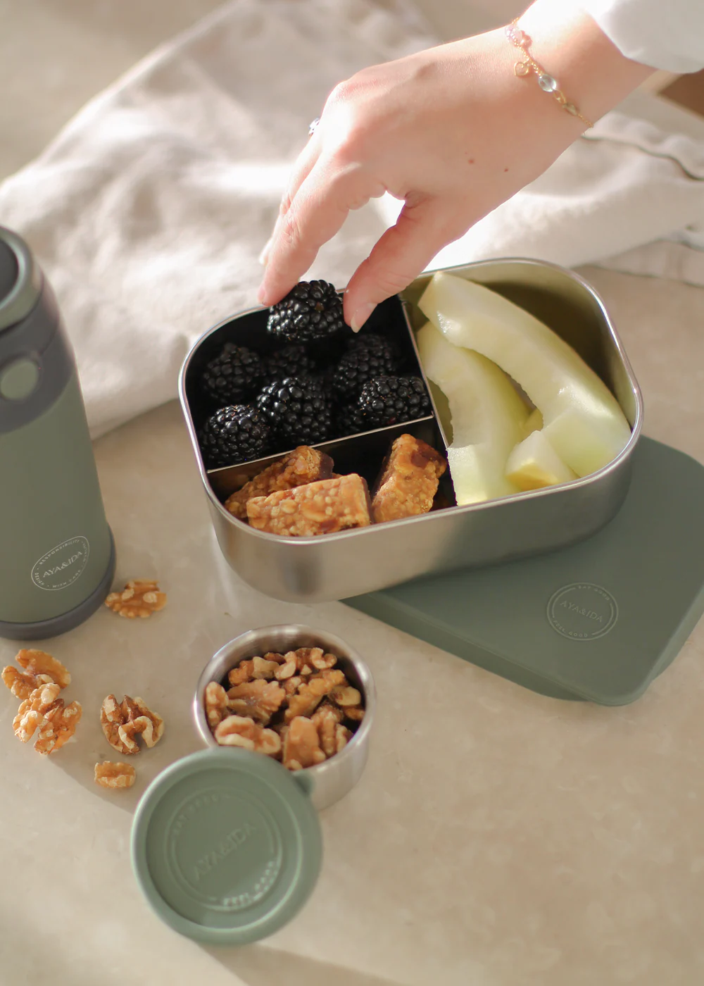 AYA&IDA Lunch Box 900 ml | Tropical Green - Image 2