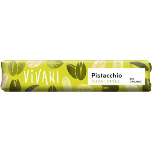 Vivani Mælkechokolade - Pistacie Dubai Style Økologisk | 40 g