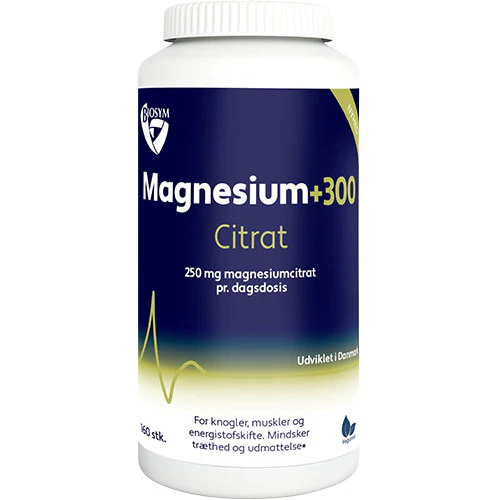 Biosym Magnesium+300 Citrat | 160 kapsler