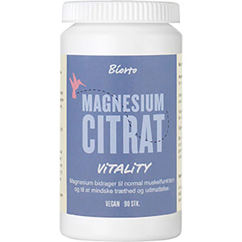 Biorto Magnesium Citrat | 90 kapsler