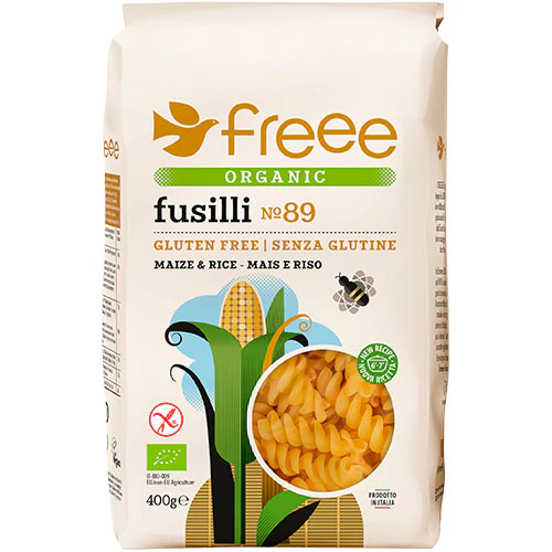 Doves Farm Organic Majs & Ris Fusilli Pasta Gl.fri Doves Økologisk | 500 g