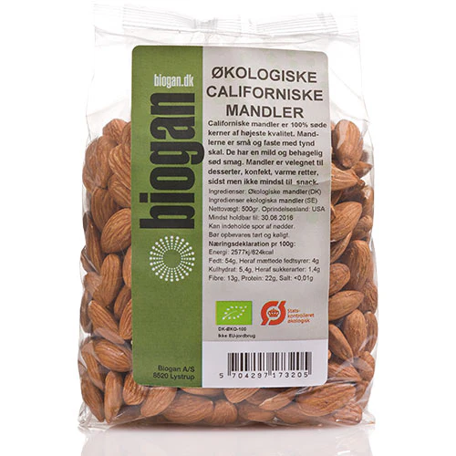 Biogan Mandler Californiske Økologisk | 400 g