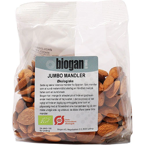 Biogan Økologiske Mandler | 200 g