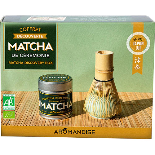 Aromandise Matcha Discovery Sæt Økologisk (Ceremonial Grade Matcha Te & Piskeris)