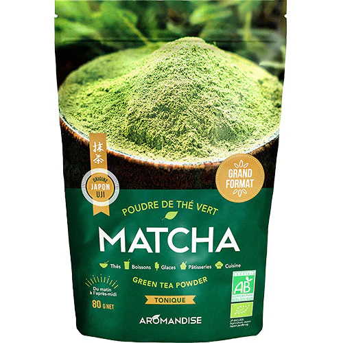 Aromandise Matcha Grøn Te Pulver Økologisk | 80 g