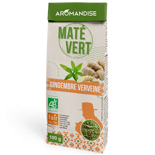 Aramondise Maté Vild Grøn m. Ingefær & Verbena Økologisk | 100 g