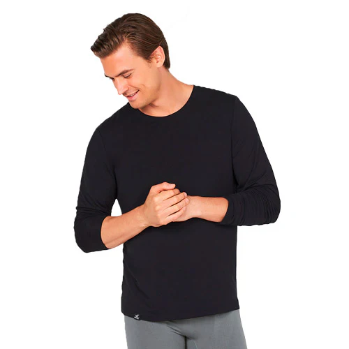 Boody Men´s Long Sleeve Crew Neck T-shirt Sort | Str. L