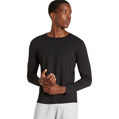 Boody Men´s Long Sleeve Crew Neck T-shirt Sort | Str. Xl - Image 2