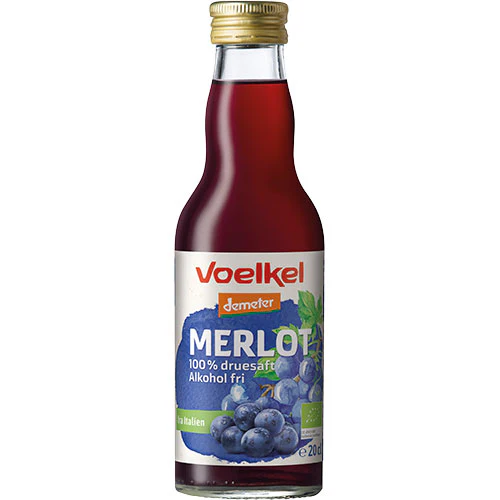 Voelkel Merlot ren druesaft Demeter Økologisk | 200 ml