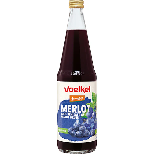 Voelkel Merlot Ren Rød Druesaft Demeter Økologisk | 700 ml