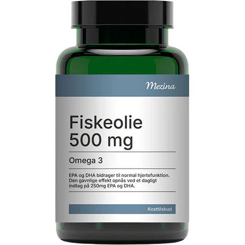 Mezina Fiskeolie Omega-3 - 500 mg | 180 kapsler